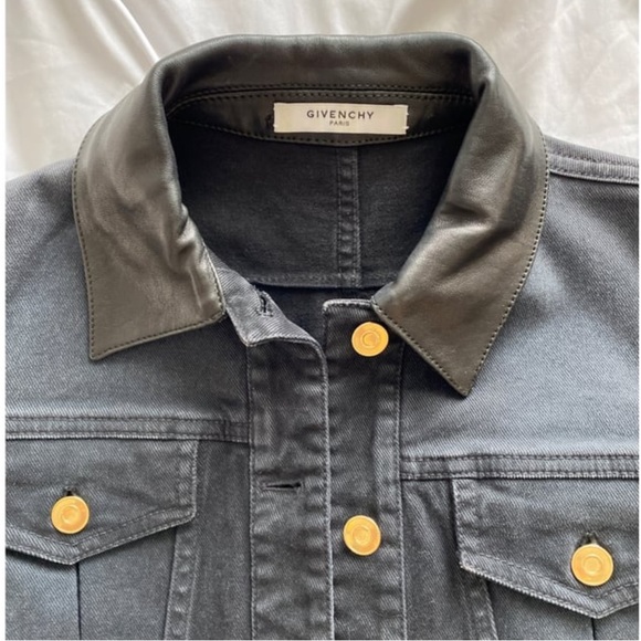Givenchy leather and denim jacket - Picture 3 of 7